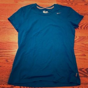 Nike dry fit blue t shirt
